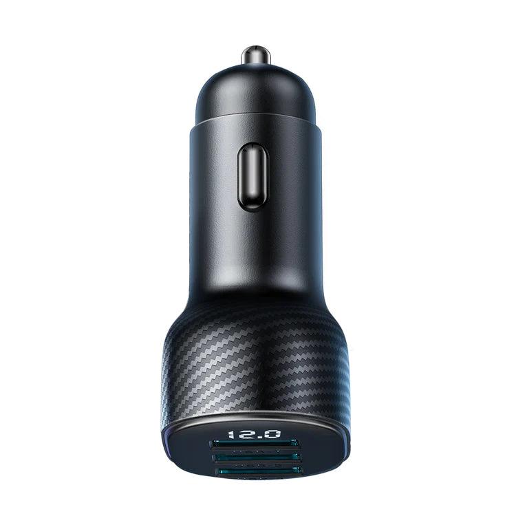 Joyroom 3USB 3.4A 17W Car Charger Fast & Safe Charging - Black Joyroom 3USB 3.4A 17W Car Charger Fast & Safe Charging - Black