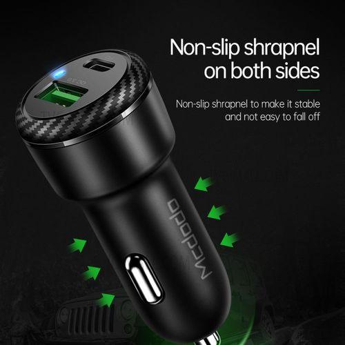 Mcdodo 38W PD & QC3.0 Fast Car Charger Quick & Efficient - Black Mcdodo 38W PD & QC3.0 Fast Car Charger Quick & Efficient - Black