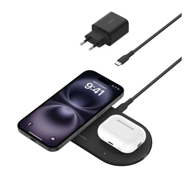 Belkin BoostCharge Pro 2-in-1 Wireless Charger - Black Belkin BoostCharge Pro 2-in-1 Wireless Charger - Black