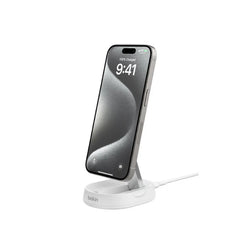حامل شحن لاسلكي مغناطيسي قابل للتحويل من Belkin مع Qi2 15W WIA008btWH