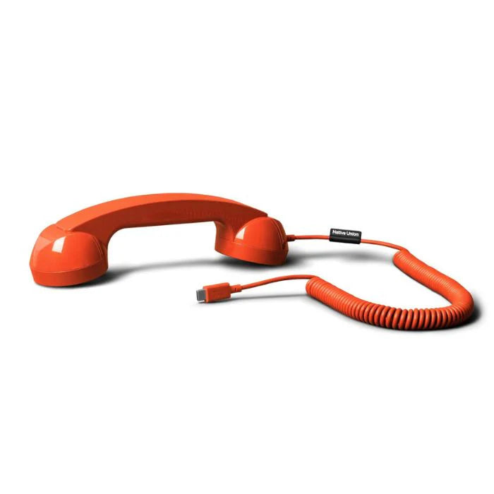 Native Union Pop Phone Alarm Retro Handset USB-C – NU-POP-P-ARD | Plug & Talk for Smartphones, Laptops & Tablets