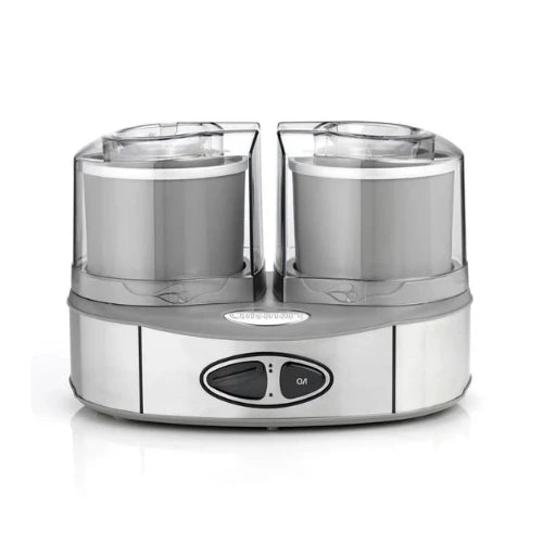 Cuisinart Ice Cream Machine Duo Deluxe ICE40BCE - 2L Dual Bowl Silver Cuisinart Ice Cream Machine Duo Deluxe ICE40BCE - 2L Dual Bowl Silver