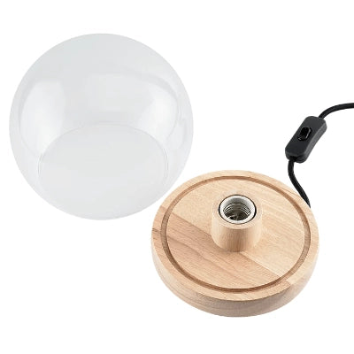 Momax Smart Wooden Lamp Stand with Glass Cover