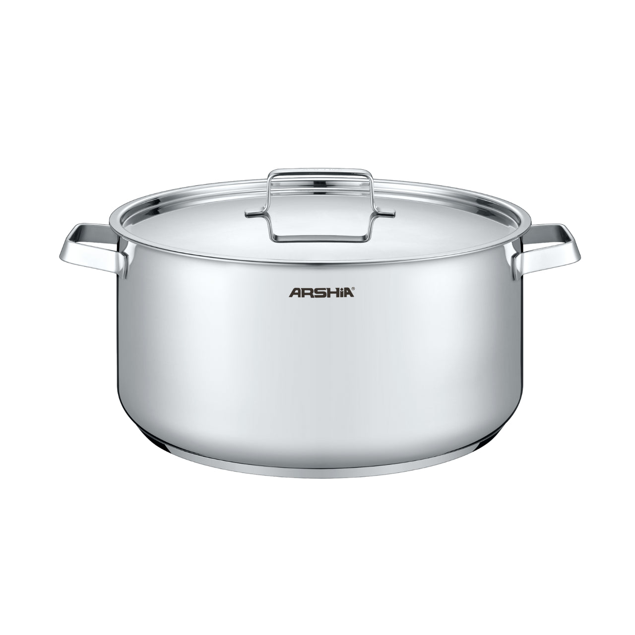 Arshia 28cm Stainless Steel Cooking Pot with Metal Lid