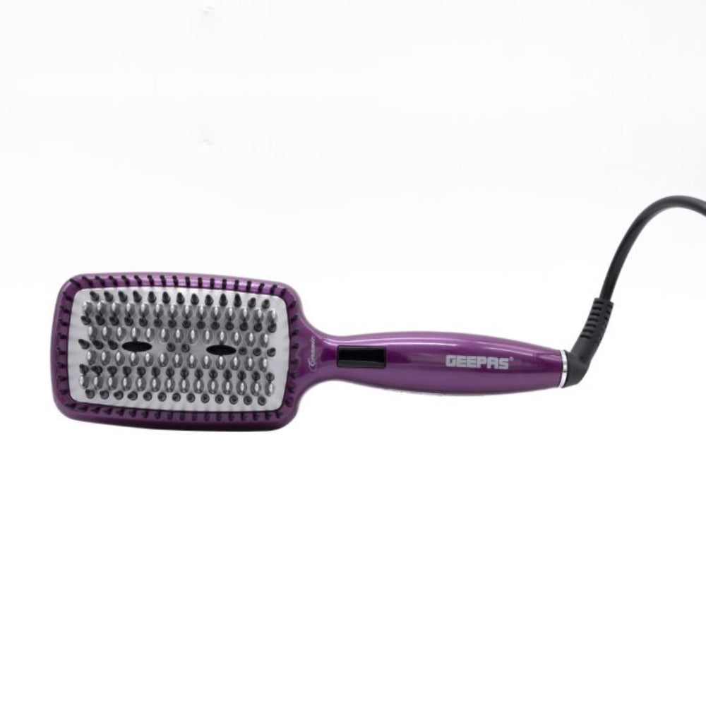 Geepas Hair Straightener Brush Ceramic LED-Display