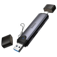 قارئ بطاقات HOCO HB56 Victory 3 في 1 USB و Type-C مع OTG - 5 جيجابت في الثانية
