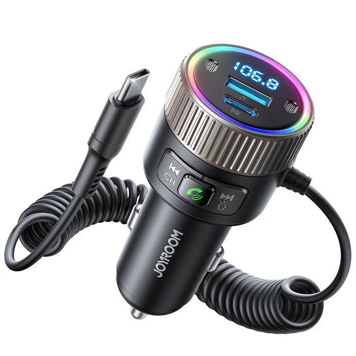 JOYROOM JR-CCB02 60W Wireless Car FM Transmitter – PD Fast Charger