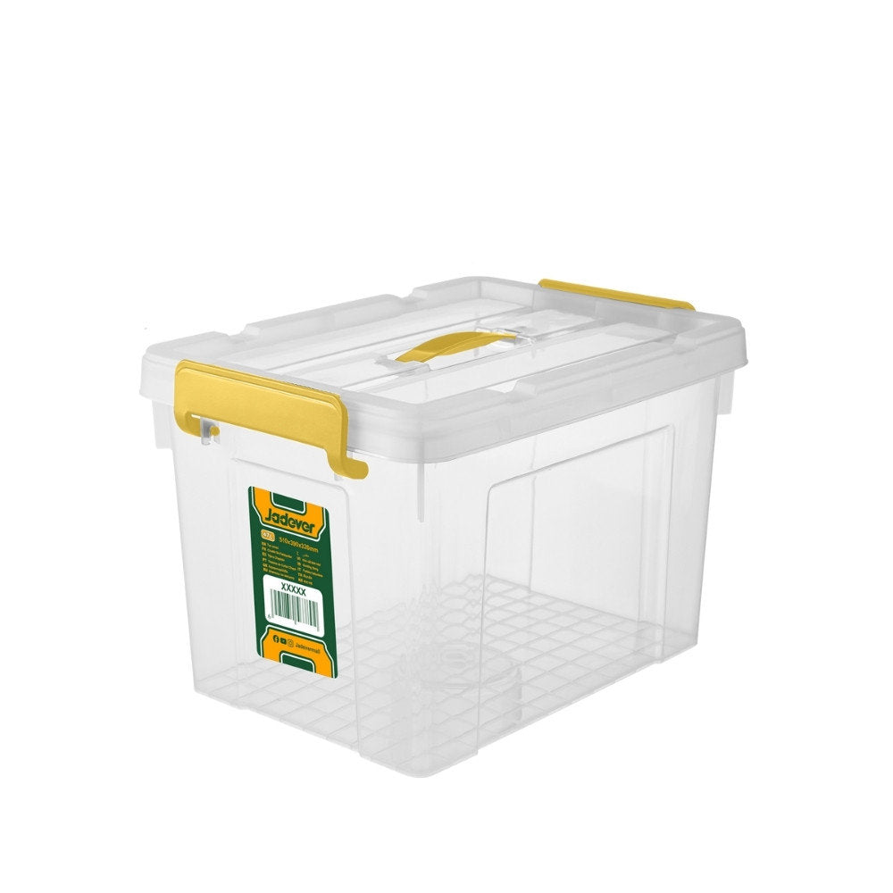 Jadever Transparent Plastic Storage Box 33L Durable & Spacious