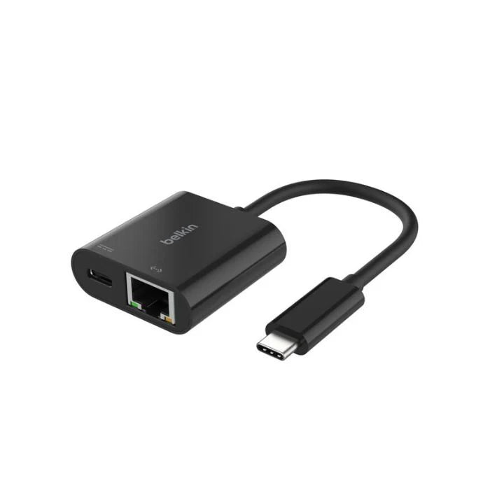 Belkin USB-C to Ethernet + Charge Adapter 100W - Gigabit Ethernet & Power Delivery