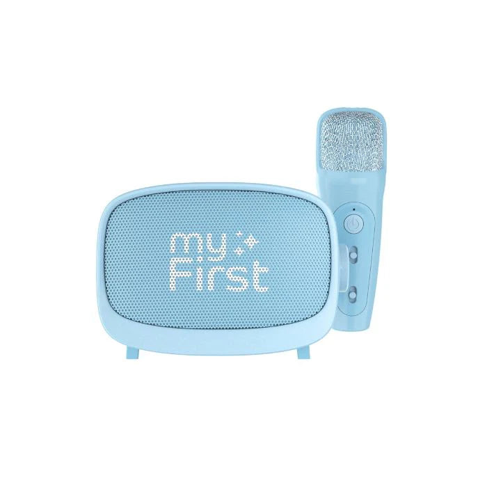 myFirst Voice 2 – Kids Portable Karaoke Machine with Wireless Mic & Voice Filters | Blue