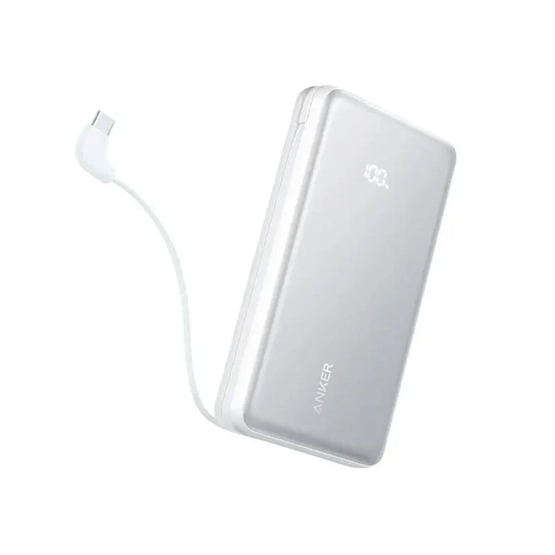 Anker Zolo Power Bank 20,000mAh 22.5W Fast Charging with Built-In USB-C Cable - A110E