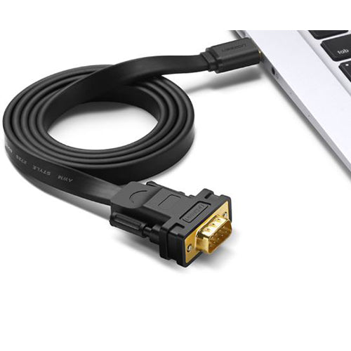 UGREEN USB 2.0 to DB9 RS-232 Adapter Flat Cable 2m