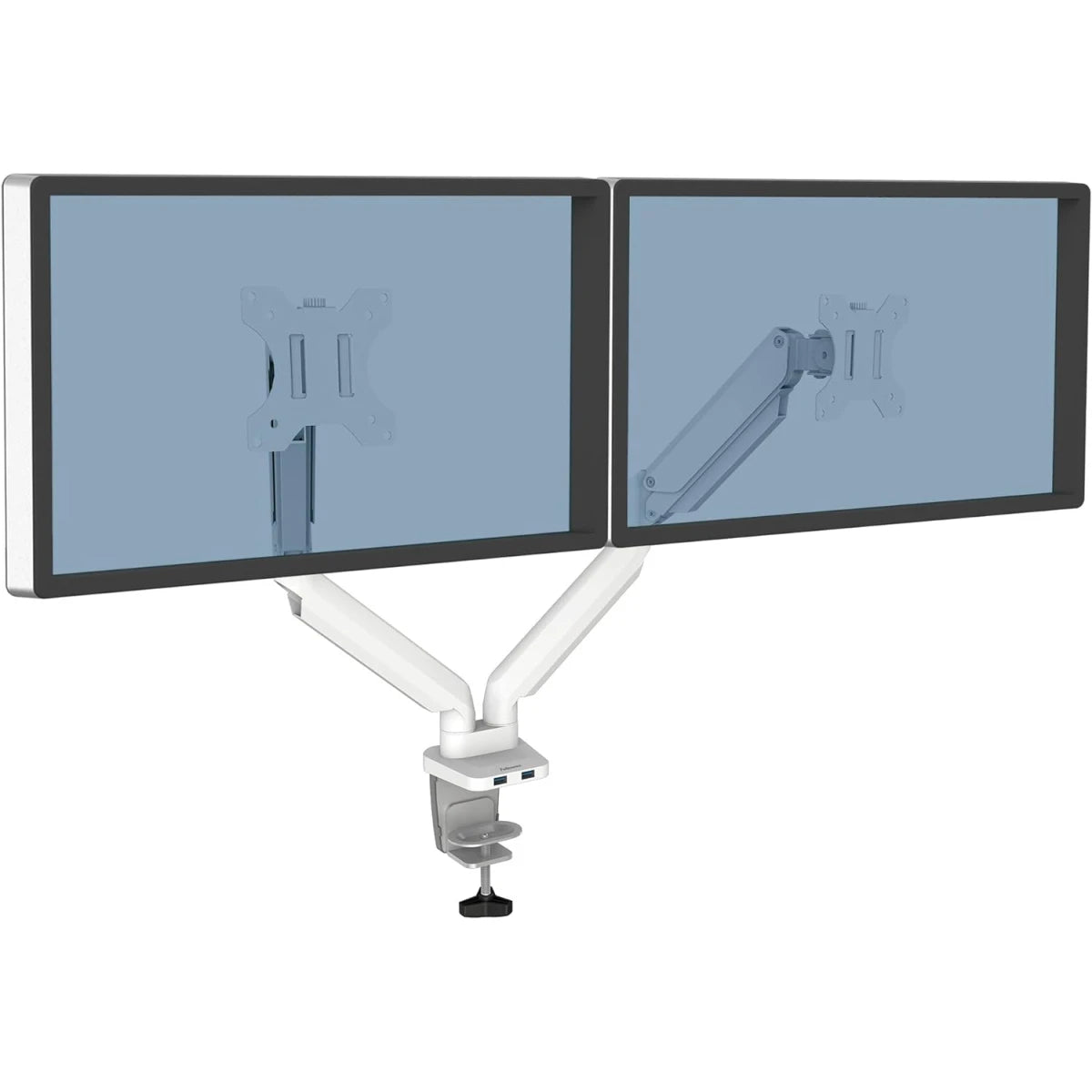 Fellowes Platinum Series Adjustable Dual Monitor Arm - White