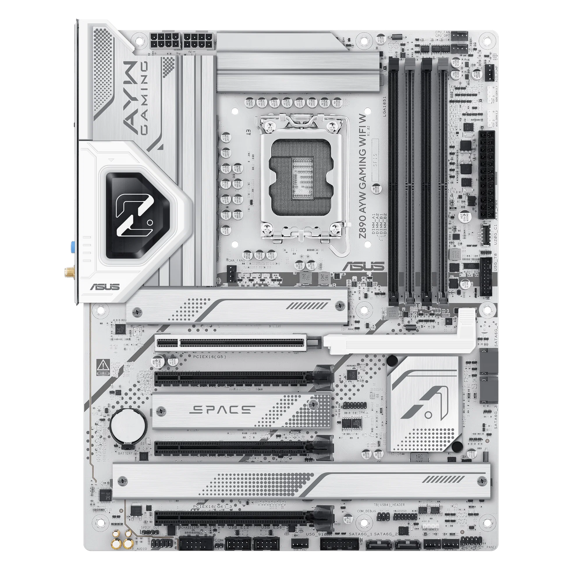 ASUS Z890 AYW Gaming WiFi W – ATX Motherboard | Intel LGA1851, DDR5, PCIe 5.0, AI-Ready