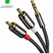 كابل UGREEN 3.5 مم ذكر إلى 2RCA ذكر 1.5 متر - أسود