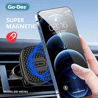 Go-Des Magnetic Car Phone Holder Stand Multifunctional Universal Magnet Wall Mobile Phone Holder