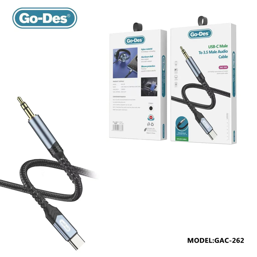 Go-Des USB C Aux Cable Type C Male to 3.5mm