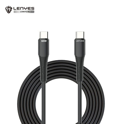 Lenyes LC992 TC-TC كابل تايب سي سيليكون سريع ومتين
