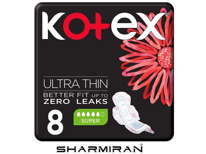 Kotex Ultra Thin Super Large Pads – High Absorbency – 8 Pads