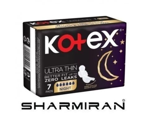 Kotex Ultra Thin Night Pads – Extra Leak Protection – 7 Pads