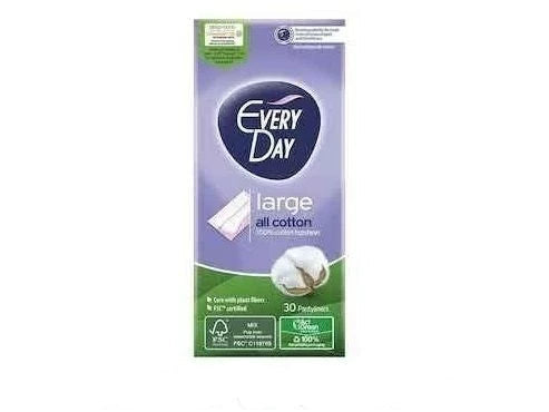 EveryDay Large Cotton Daily Pantyliners 30 pcs | Soft & Wide