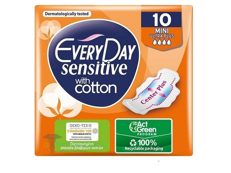 EveryDay Mini Ultra Plus Sensitive Sanitary Pads – 10 Pads