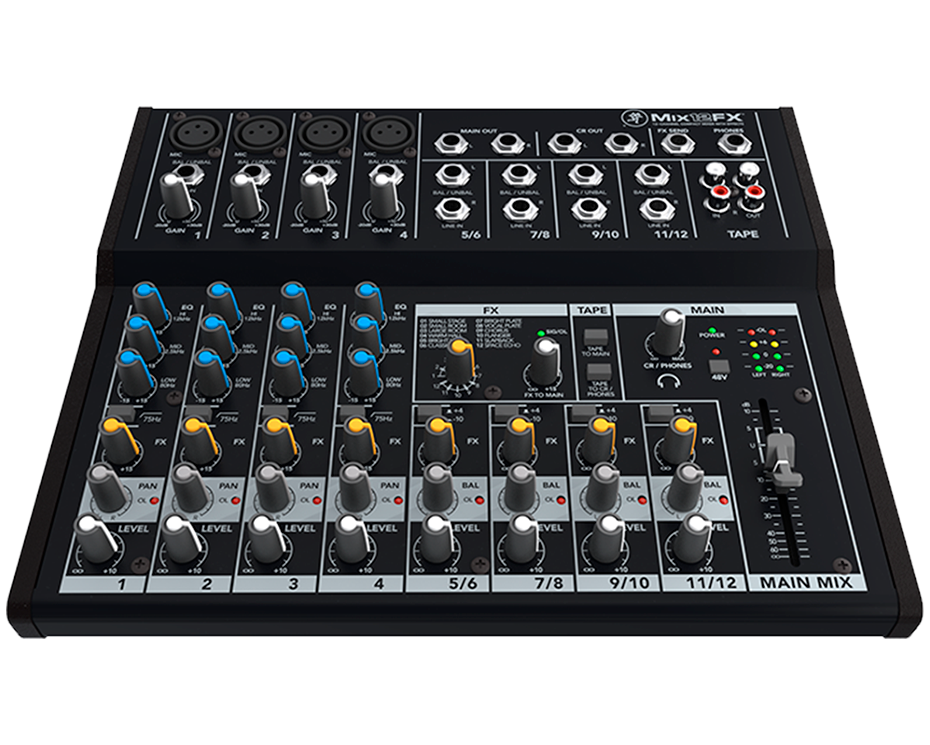 Mackie Mix12FX 12-Channel Mixer with Built-in Effects Mackie Mix12FX 12-Channel Mixer with Built-in Effects