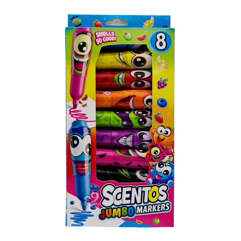 Scentos Funny Jumbo Markers - 8 Pack