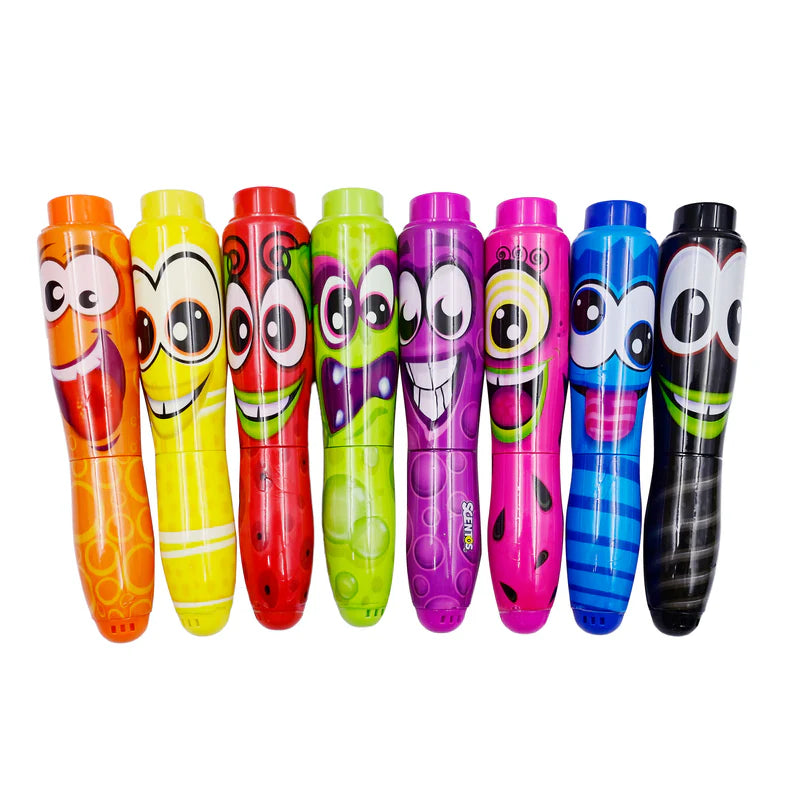 Scentos Funny Jumbo Markers - 8 Pack