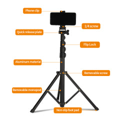 Jmary MT-39 Tripod for Phone & Camera – Max Height 153cm