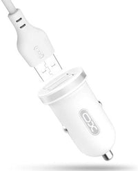 XO TZ08 Mini car car  charger set Micro 2.1A - Black