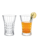 Madame Coco Stephanie 4-Piece Beverage Glass Set – Crystal-Cut Elegant Drinkware