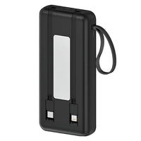 Solar Power Bank 30000mAh with LED Flashlight - Portable Charger