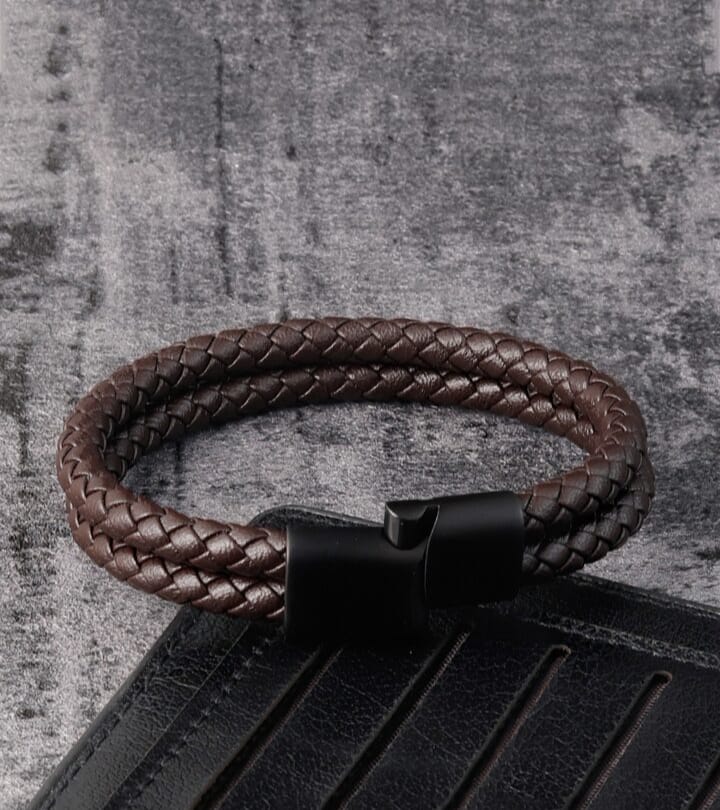 Fashionable And Popular Men Braided Detail Bracelet PU For Jewelry Gift And For A Stylish Look