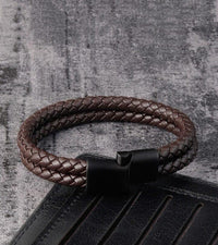 Fashionable And Popular Men Braided Detail Bracelet PU For Jewelry Gift And For A Stylish Look