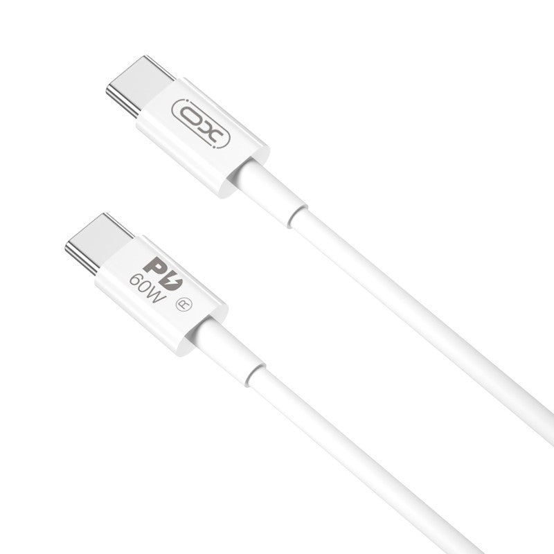 XO NB-Q190A USB-C to USB-C PD Cable 60W – 1M White XO NB-Q190A USB-C to USB-C PD Cable 60W – 1M White