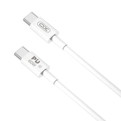 كابل XO NB-Q190A PD 60W USB-C × USB-C – أبيض 1 متر