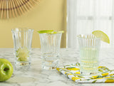 Madame Coco Evonna 4-Piece Beverage Glass Set – Sculpted Curve Elegant Drinkware