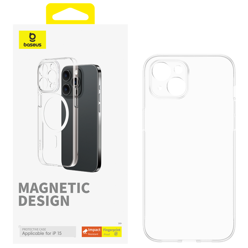 Baseus Lucent Series Magnetic Phone Case for iPhone 15 Clear Baseus Lucent Series Magnetic Phone Case for iPhone 15 Clear