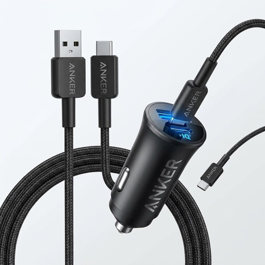 Anker 30W Car Charger + USB-C Cable Bundle