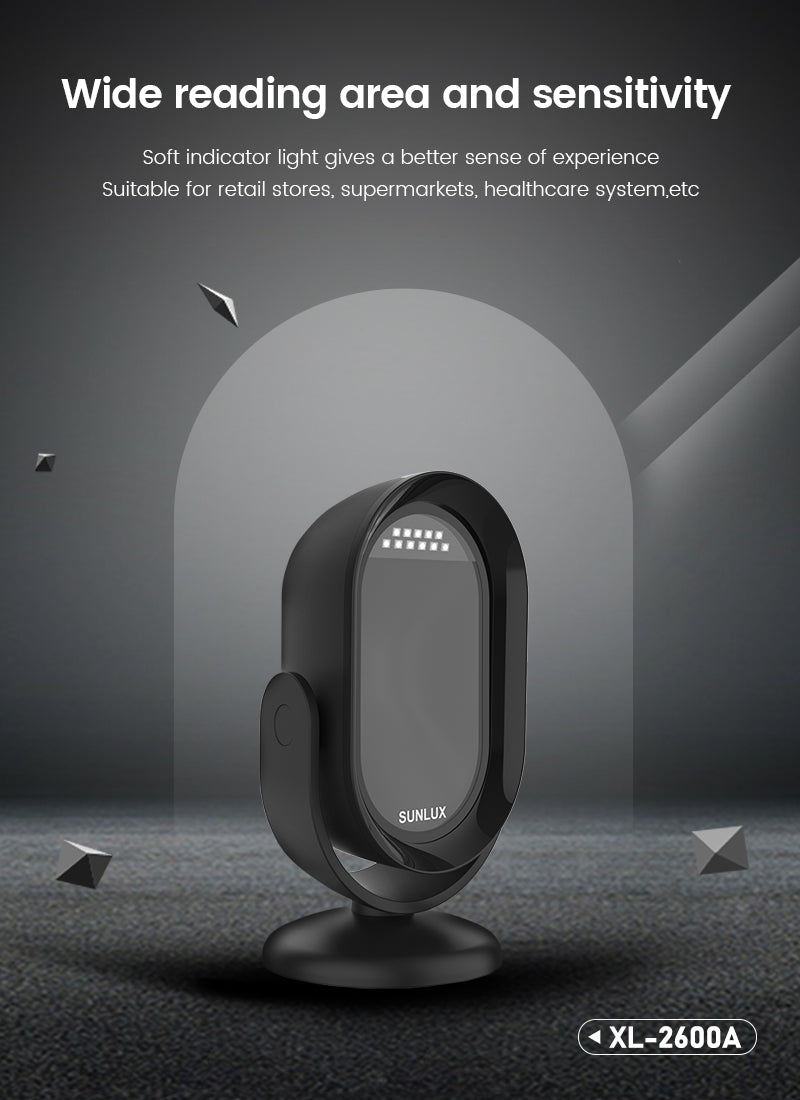 SUNLUX 2D Desktop Wired Barcode Scanner SUNLUX 2D Desktop Wired Barcode Scanner