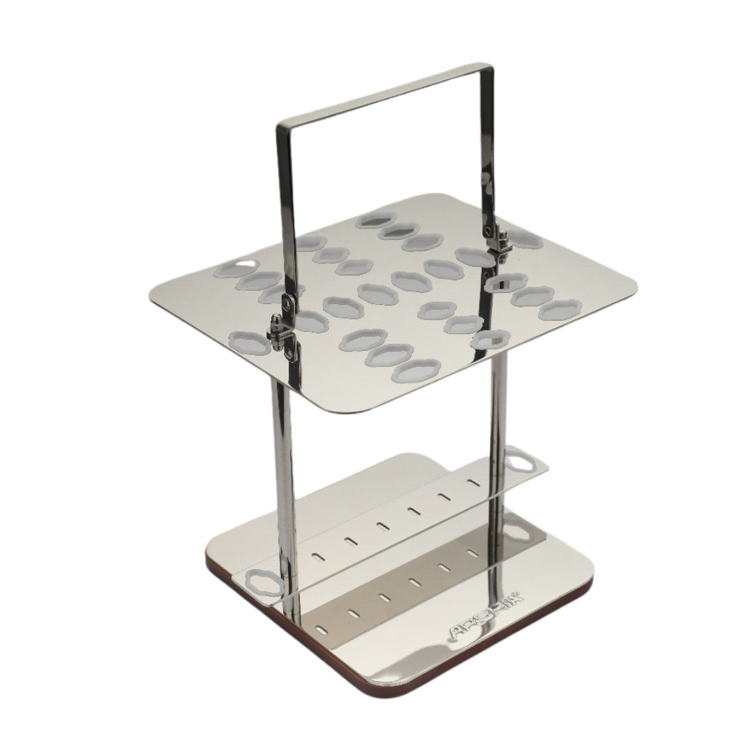 Arshia 26-Piece Mirror-Polish Stainless Steel Cutlery Set with Metal Stand