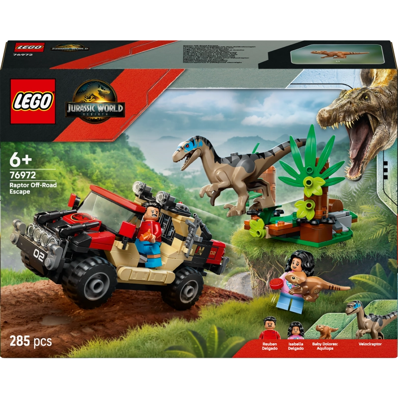LEGO Jurassic World هروب الرابتور 76972 – 285 قطعة