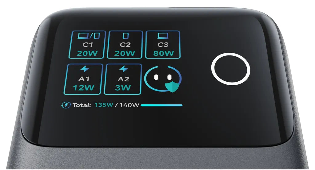 JOYROOM PODIX JR-TRD01 140W 5-in-1 GaN Charging Station - Grey