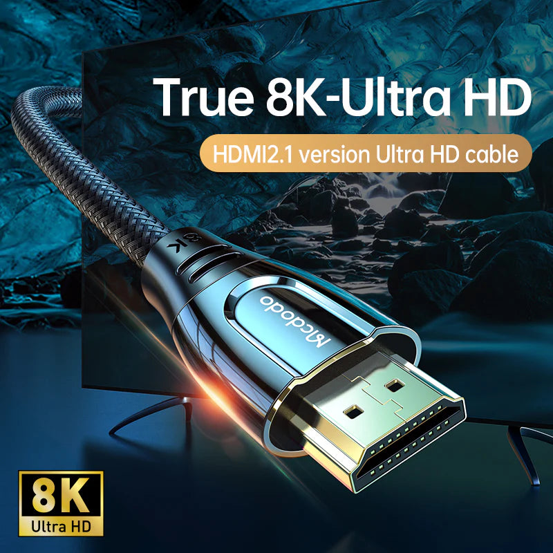 Mcdodo 8K HDMI to HDMI 2.1 Cable 2m Ultra HD Performance - Black Mcdodo 8K HDMI to HDMI 2.1 Cable 2m Ultra HD Performance - Black