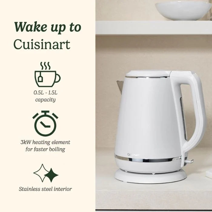 غلاية Cuisinart 1.5 لتر 3000 واط CJK780WE | أبيض