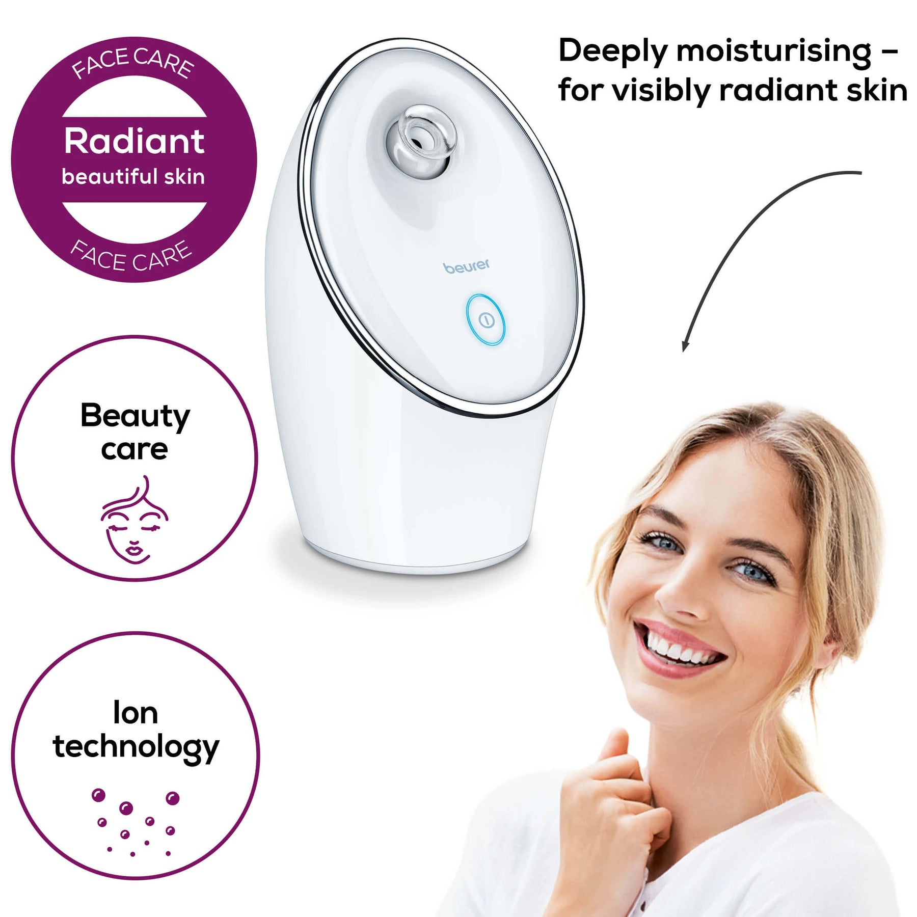 Beurer FC 72 Facial Sauna Ionic Hydration & Deep Cleansing Beurer FC 72 Facial Sauna Ionic Hydration & Deep Cleansing