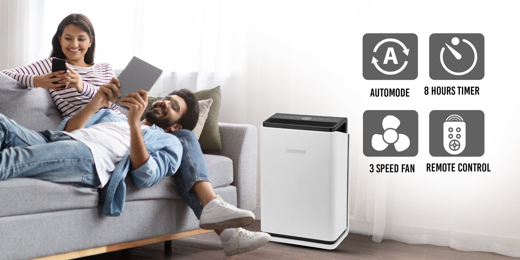 Geepas Air Purifier 4-in-1 with UV & Auto Mode Geepas Air Purifier 4-in-1 with UV & Auto Mode