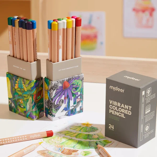 Mideer Vibrant Colored Pencils 24 Colors – Safe for Kids Mideer Vibrant Colored Pencils 24 Colors – Safe for Kids