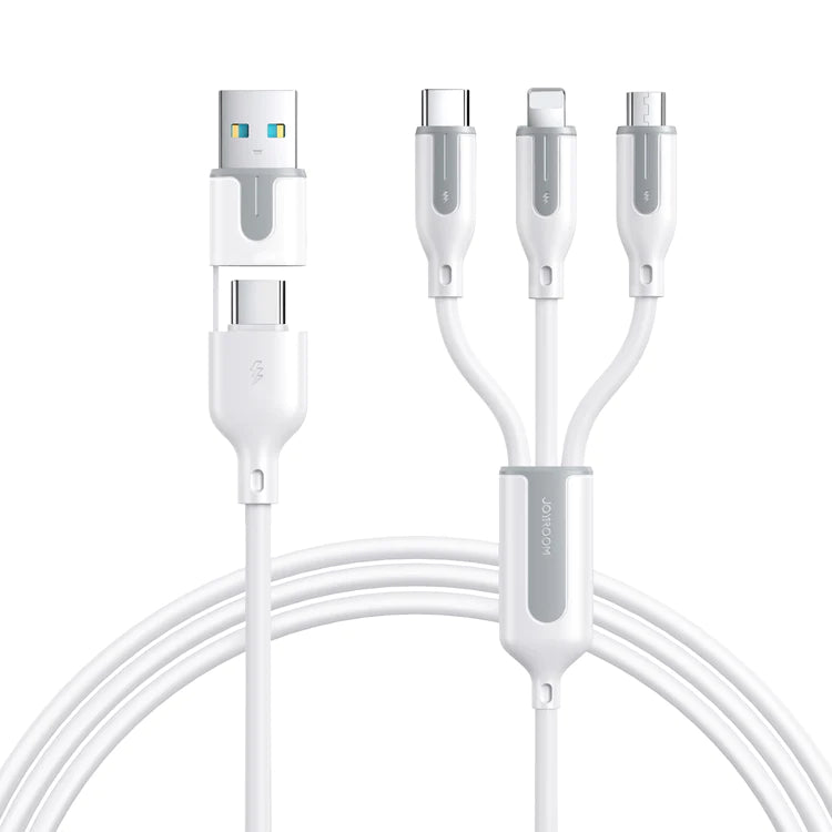 Joyroom 3.5A USB-A+Type-C to Lightning+Type-C & Micro 5-in-1 Charging Cable 1.2m